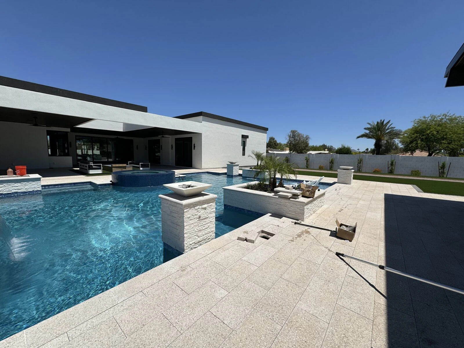 Backyard pool remodel built by Sun America Pools & Spas in Mesa, AZ